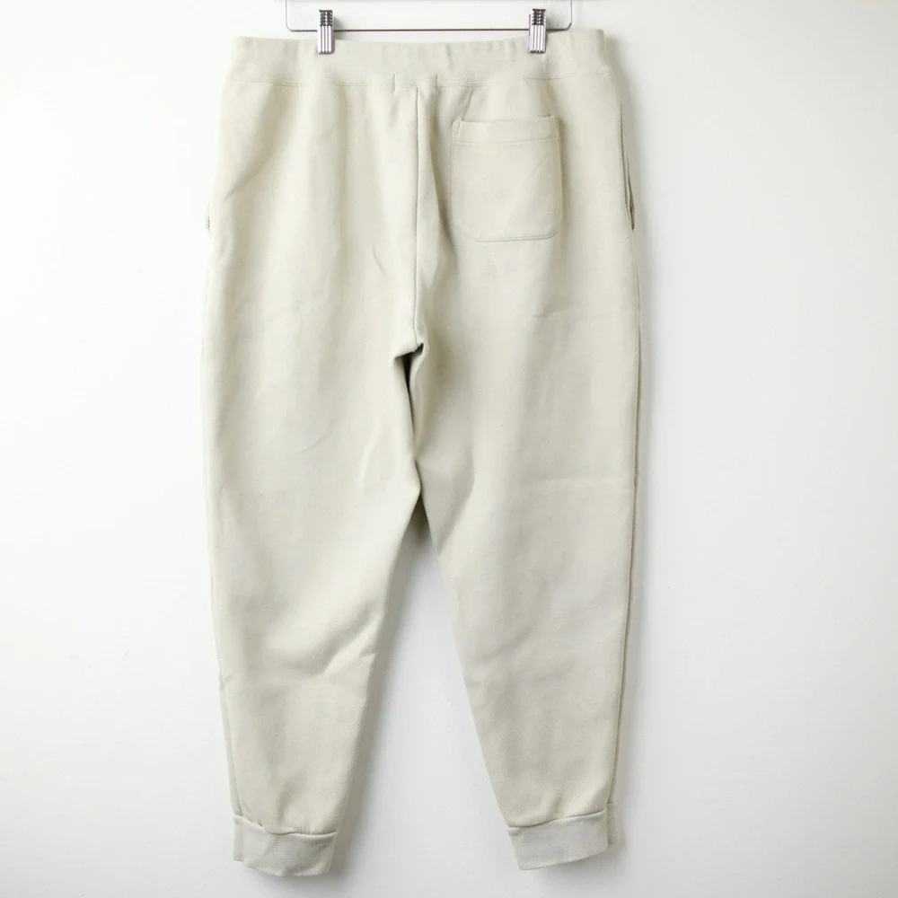 Polo Ralph Lauren Joggers Mens L Beige Cotton Pony Drawstring Casual Sweatpants